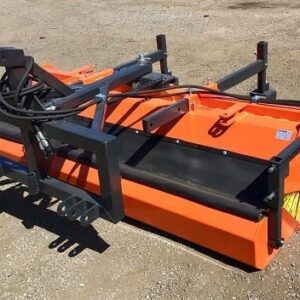 Tractor yard sweepers and scrapers for clean, tidy spaces