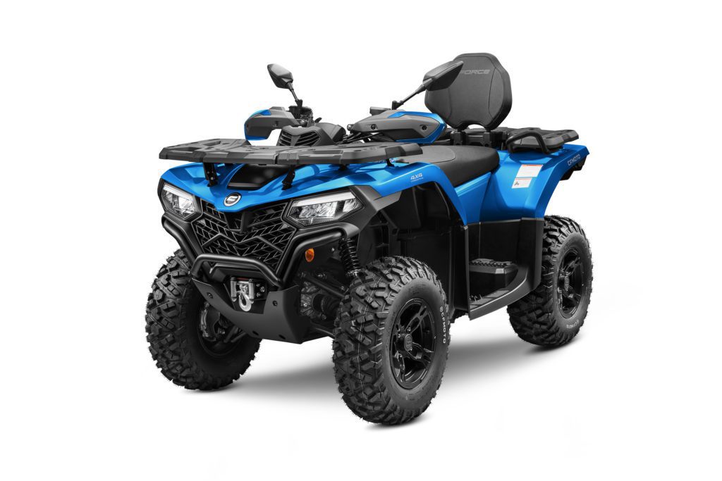 The blue CFMOTO CFORCE 520L ATV on a white background.