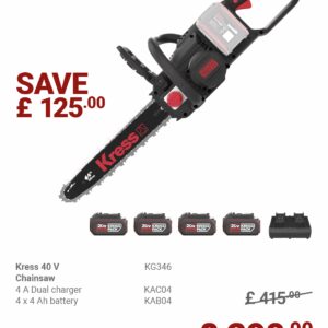 KRESS 40V 35CM brushless chainsaw KG346 BUNDLE DEAL