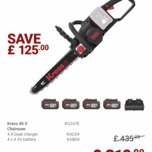 KRESS 40V 40CM brushless chainsaw KG347E BUNDLE DEAL