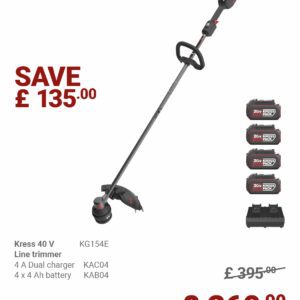 KRESS 40V 38CM brushless grass trimmer KG154E BUNDLE DEAL