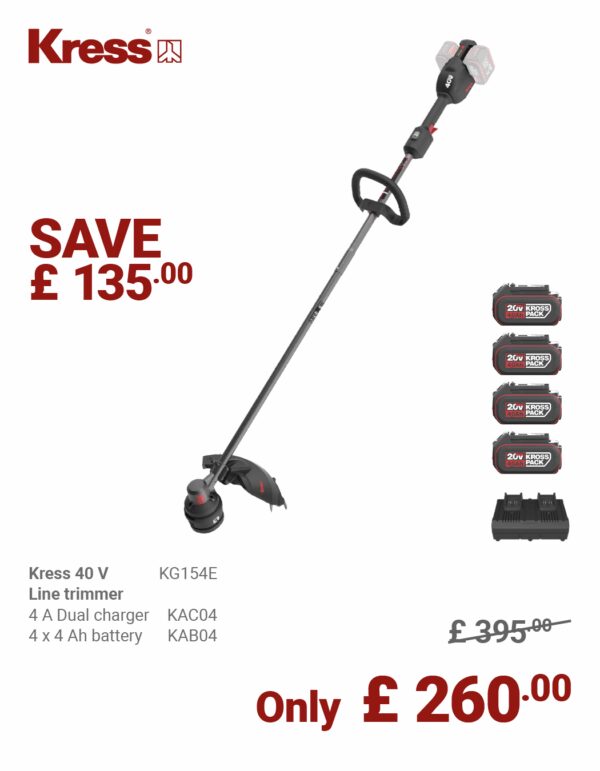 KRESS 40V 38CM brushless grass trimmer KG154E BUNDLE DEAL