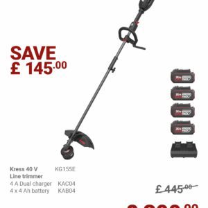 KRESS 40V 38CM cordless grass trimmer/cutter-tool KG155E BUNDLE DEAL