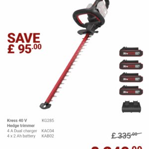 KRESS 40V 61CM brushless hedge trimmer-tool KG285 BUNDLE DEAL