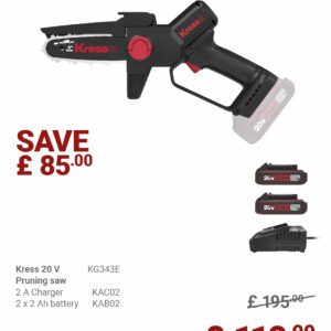 KRESS 20V 21CM one-hand chainsaw KG343E BUNDLE DEAL