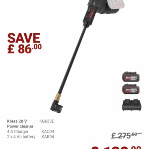 KRESS 20V power cleaner KG633E BUNDLE DEAL